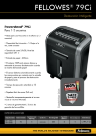 Destructora de Papel Fellowes PS-79Ci de 12 Hojas en MegaOffice.com.ve